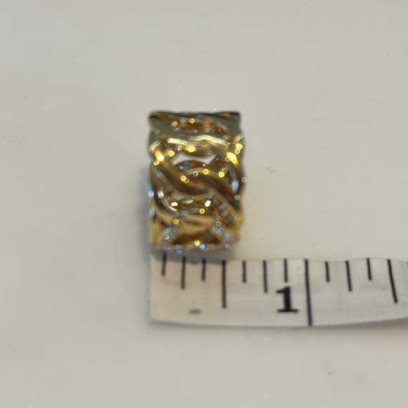 Authentic CHANEL Ring Metal/Strass/Dore Rhinestone S:6 - Picture 14 of 14